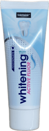 Sence hvíttandi tannkrem, virkt flúor, 75 ml