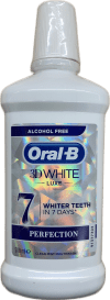 Oral-B 3D White Luxe Perfection áfengislaust munnskol, hreint myntubragð, 500 ml