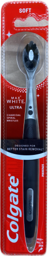 Colgate Max White Ultra mjúkur tannbursti með spírallagaðum kolaburstum, 1 stk