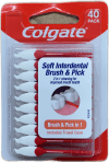 Colgate mjúkur 2-í-1 millitannabursti og tannstöngull, 40 stk