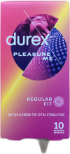 Durex Pleasure Me smokkar, venjuleg stærð, 10 stk