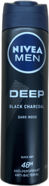 NIVEA Men Deep Black Charcoal Dark Wood svitavörn 150 ml