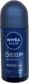 NIVEA Men Deep Darkwood Black Carbon svitastillandi roll-on 50 ml