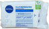 NIVEA 3-í-1 ferskir hreinsiklútar fyrir venjulega og blandaða húð, 25 stk