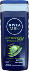 NIVEA Men Energy sturtusápa 3-í-1 250 ml