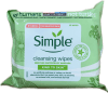 Simple Kind to Skin hreinsiklútar 25 stk