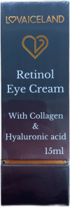 Lova Iceland Retínól-augnkrem með kollageni og hýalúrónsýru 15 ml