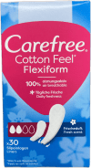Carefree Cotton Feel Flexiform dagsinnlegg, ferskur ilmur, 30 stk