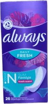 Always Daily Fresh Slim Flexistyle ilmandi innlegg, 26 stk