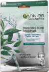 Garnier SkinActive Moisture Bomb lakmaska með hýalúrónsýru og grænu tei 28 g
