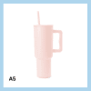 Sérmerktur stálbrúsi með röri 1200ml – 13 litir