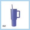 Sérmerktur stálbrúsi með röri 1200ml – 13 litir