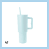 Sérmerktur stálbrúsi með röri 1200ml – 13 litir