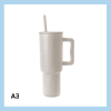 Sérmerktur stálbrúsi með röri 1200ml – 13 litir