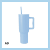 Sérmerktur stálbrúsi með röri 1200ml – 13 litir