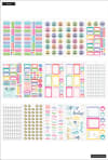 The Happy Planner límmiðar – Vinna + Lífið