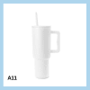 Sérmerktur stálbrúsi með röri 1200ml – 13 litir