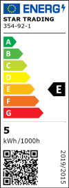E27 4,2W LED 470Lm glær 3 ste