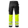 Fristads buxur með teygju HiViz/svartar, dömu