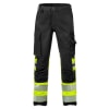 Fristads buxur með teygju HiViz/svartar, dömu