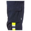 Fristads hitaþolnar buxur navy/HiViz gular
