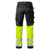 Fristads smíðabuxur teygju HiViz/svartar, dömu