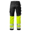 Fristads Stiby smíðabuxur teygju HiViz/svartar