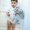 Houston heavy teddy small Bunny- Blue