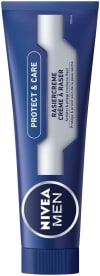 Nivea Men Protect & Care rakkrem í 1 pakka (1 x 100 ml) með rjómakenndu froðu fyrir mildan rakstur, húðvænt rakkrem fyrir karla