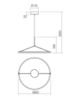 Orbit 60cm hangandi gyllt