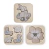 Púsl – Bunnies & flowers – 3 í pakka