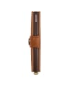 Secrid Miniwallet - Emboss Lines - Cognac Brown