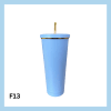 Stál glas með röri – 13 litir