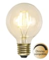 Decoration LED filament bulb G80 E27 1,5W(=15W) 2100K 140lm Dimmer comp.
