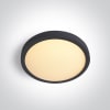 LED slim plafo Black