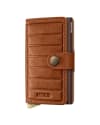 Secrid Miniwallet - Emboss Lines - Cognac Brown