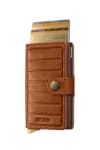 Secrid Miniwallet - Emboss Lines - Cognac Brown