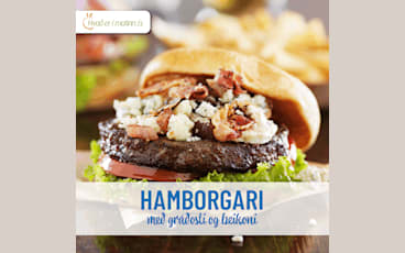 Hamborgari með gráðaosti og beikoni