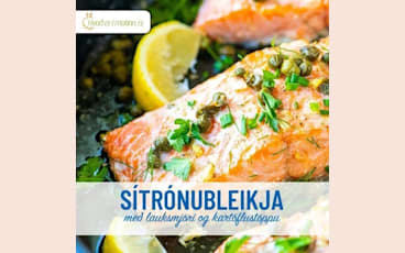 Sítrónubleikja með lauksmjöri og kartöflustöppu