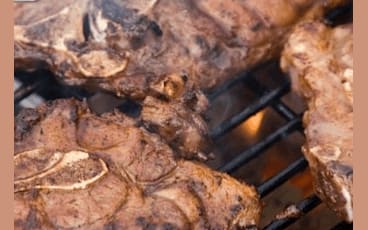 Grillaðar Lambalærissneiðar með villisveppasósu