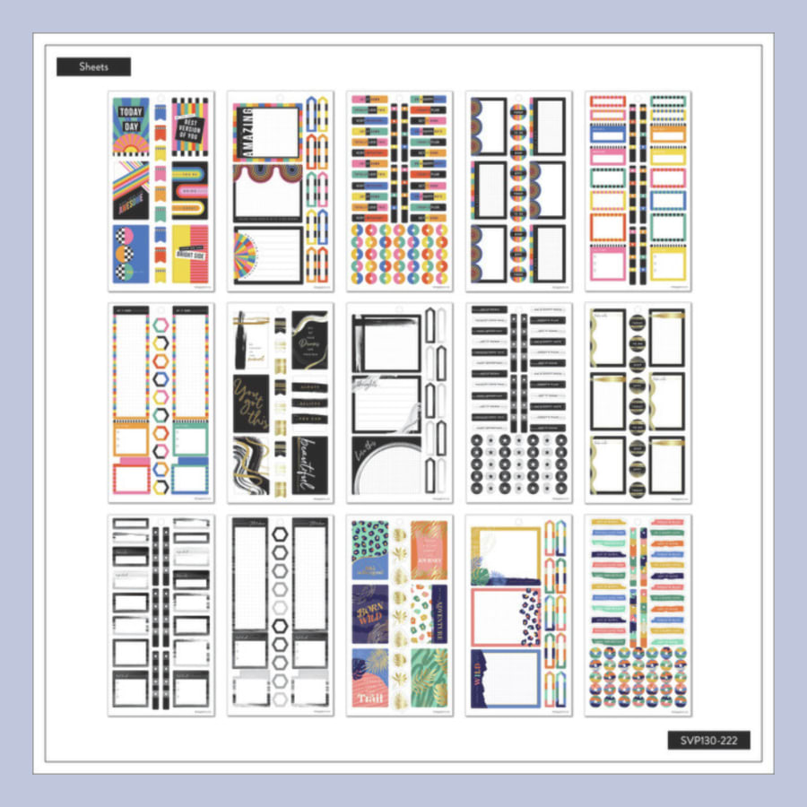 The Happy Planner límmiðar – Djarfur pakki