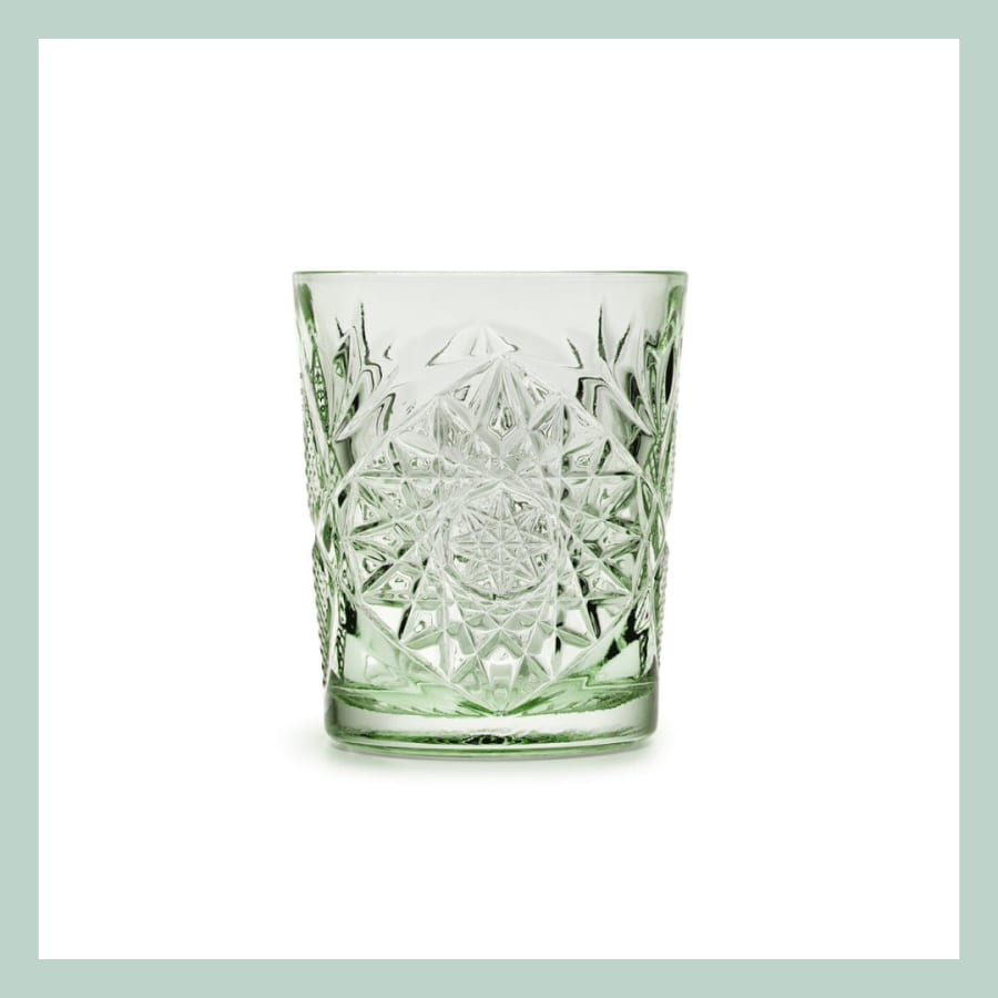 Hobstar glas – Ebony Green