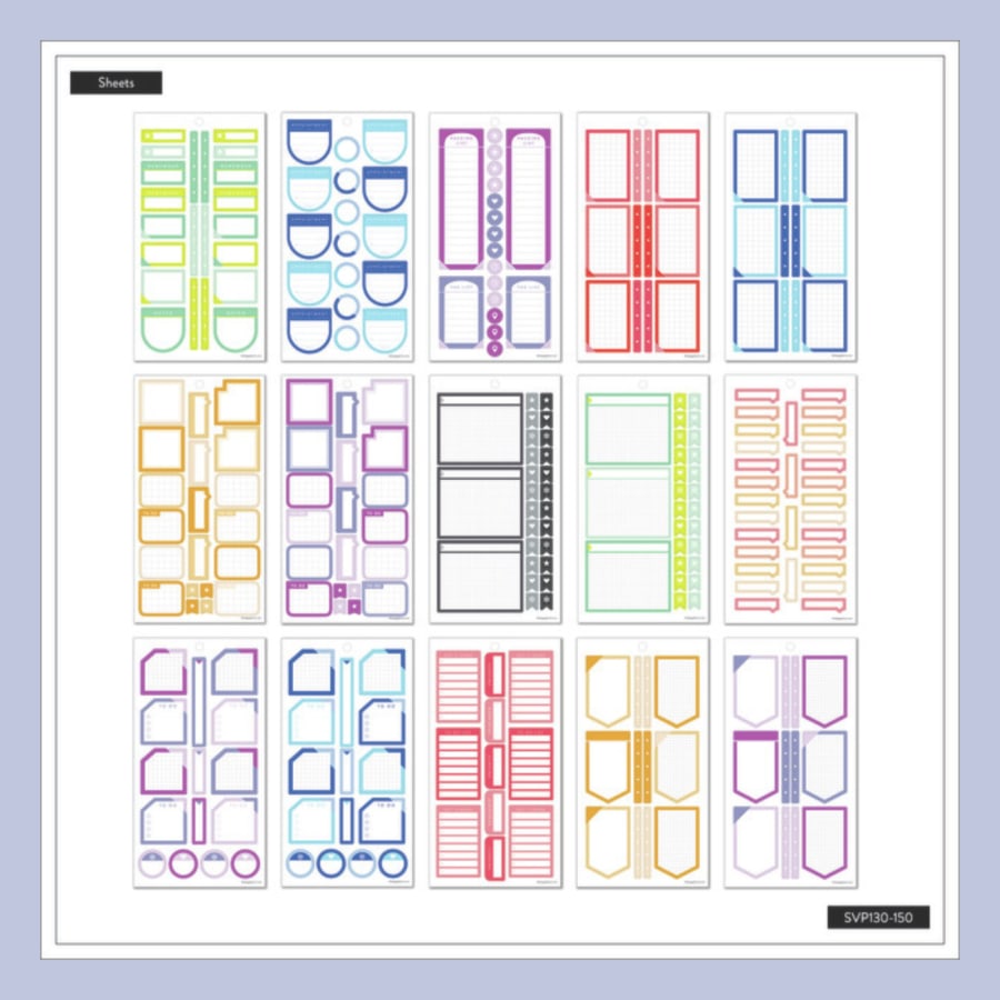 The Happy Planner límmiðar – Dálkar og listar