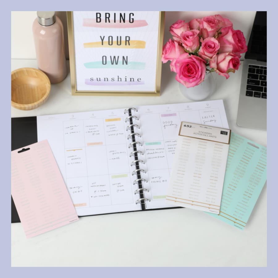 The Happy Planner límmiðar – Vinna + Lífið