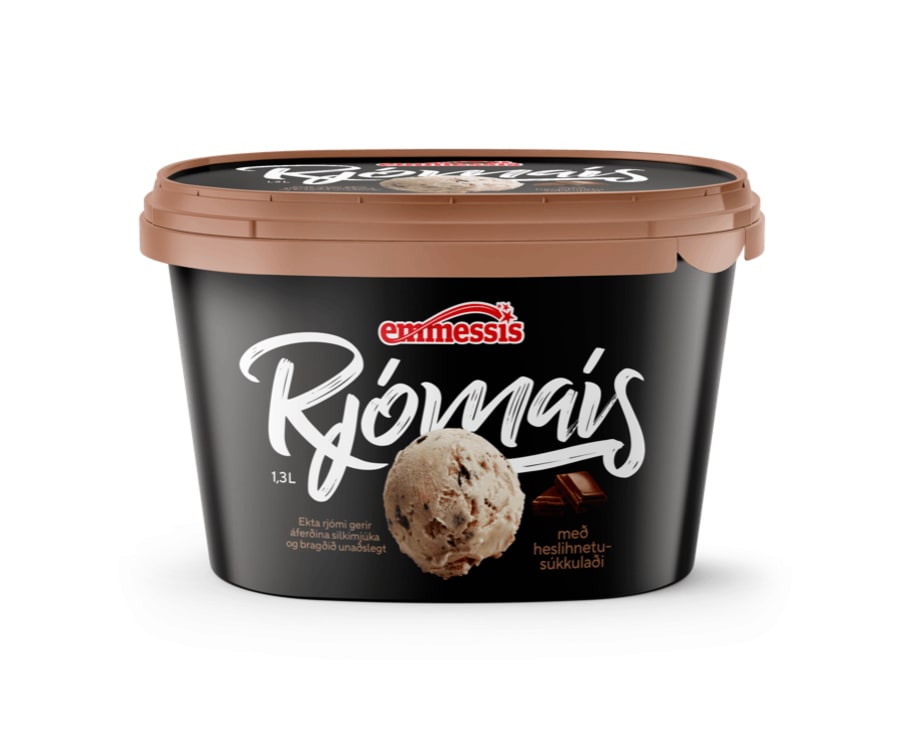 Emmessís Rjómaís heslihnetusúkkulaði 1,3 ltr