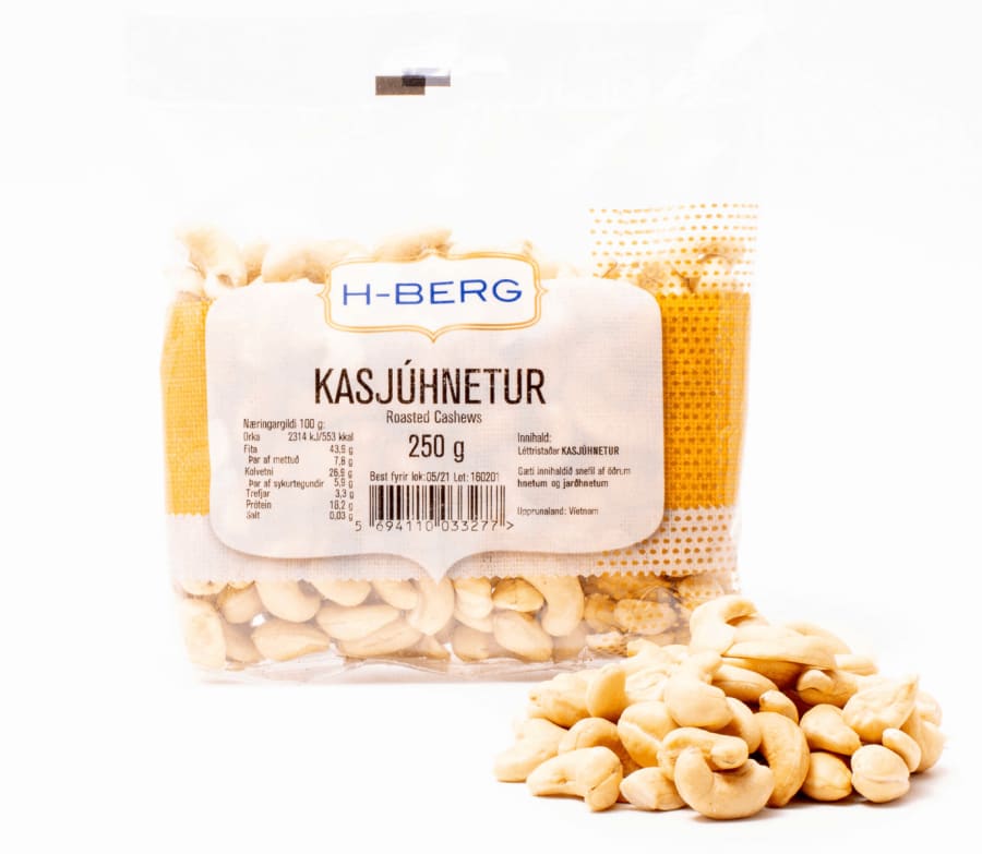 H-Berg cashew hnetur 250 gr