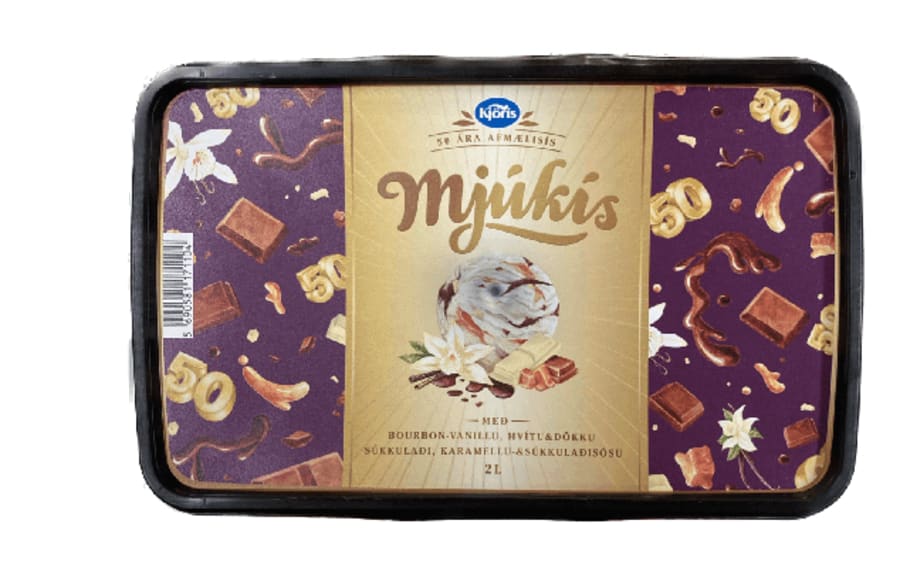 Mjúkís bourbon karamellu 2 ltr