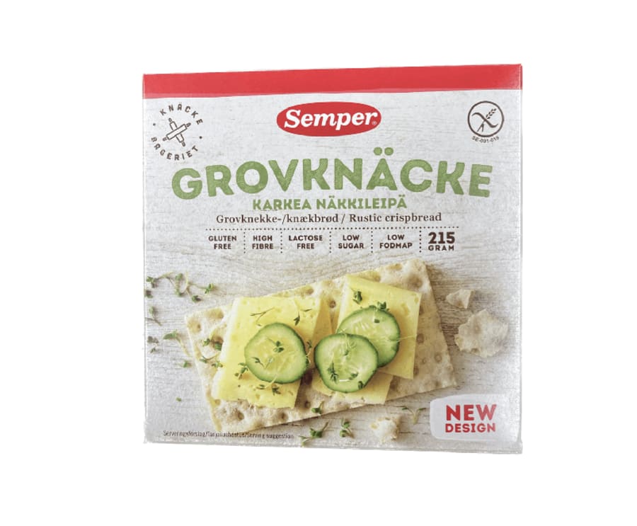 Semper hrökkbrauð gróft 215 gr