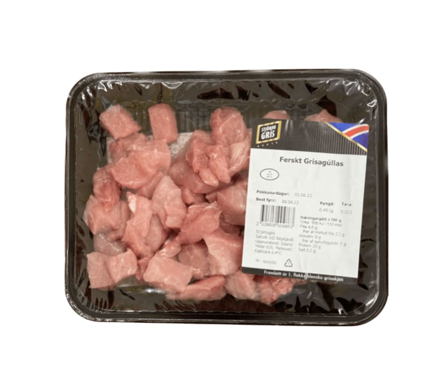 S.g grísagúllas ferskt ca 450 gr