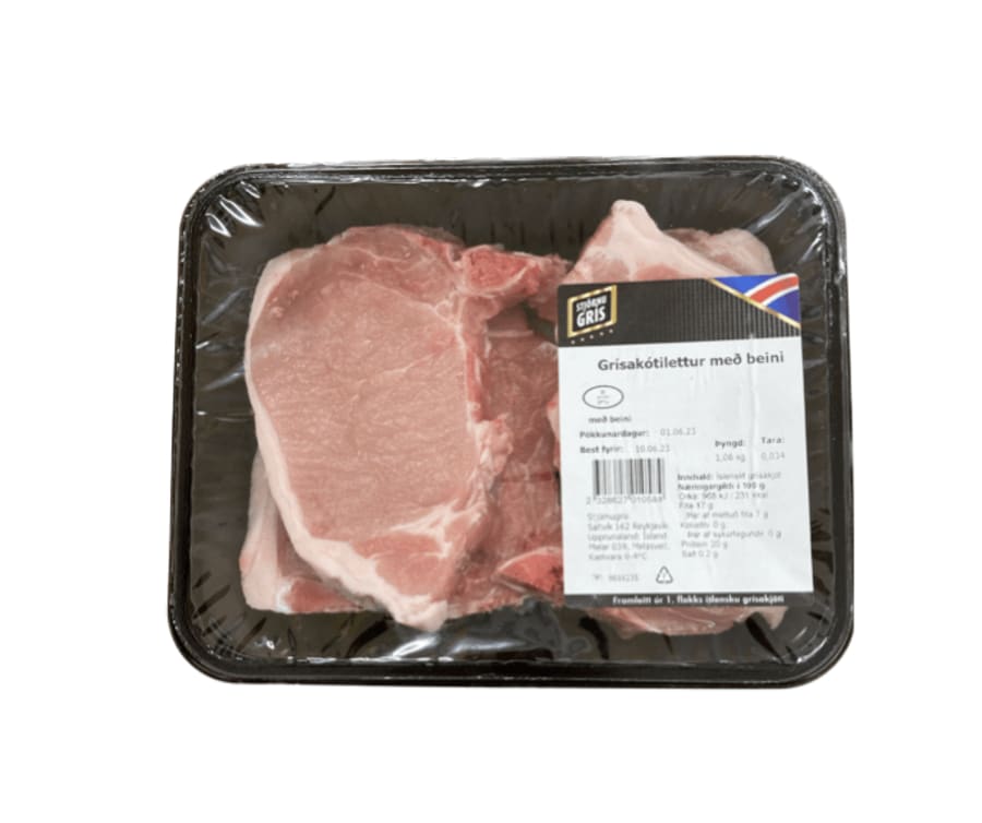 S.g grísakótilettur ferskar ca 800 gr